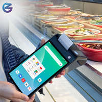 Appareil POS Android 13 OEM avec imprimante 80 mm, NFC, double écran pour solutions e-commerce, logistique, jeux, vente au détail, Shopee