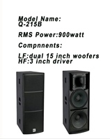 Enceinte PA active pleine gamme CVR 2 voies double 15 pouces