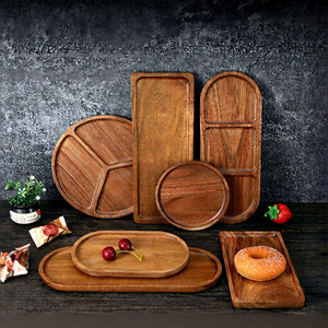 Plato Redondo de Madera de Acacia Hecho a Mano, Pulido, Personalizable, Ecológico, Multifuncional y Compartimentado para Aperitivos - Product Image 4