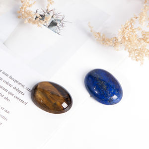 Piedra preciosa de corte ovalado suelta cabujón con parte posterior plana de cuarzo rosa Natural al por mayor para <span class=keywords><strong>la</strong></span> fabricación de joyería collar pulsera anillo - Product Image 3