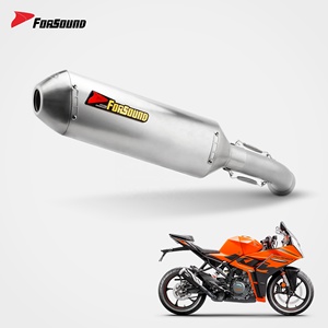 Prix de gros Forsound Factory 2018-2021 <span class=keywords><strong>KTM</strong></span> <span class=keywords><strong>Duke</strong></span> 390 RC390 Silencieux d'échappement de course style flèche en acier inoxydable noir - Product Image 6