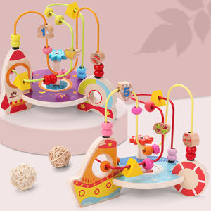 Bambini all'ingrosso Montessori giocattoli di legno perline labirinto cerchi intorno perline Puzzle giocattoli <span class=keywords><strong>matematica</strong></span> <span class=keywords><strong>apprendimento</strong></span> precoce giocattoli educativi in legno - Product Image 2