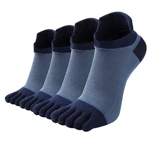 Happyzufeng Custom Men Winter Knitted Ankle Coolmax Athletic Breathable Unisex Split Five Fingers Toe sport yoga Socks