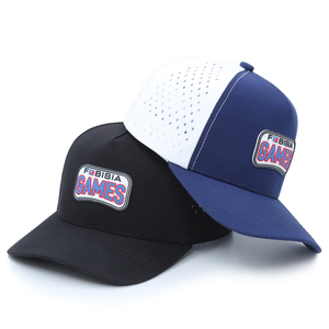 Maßgefertigte Luxus-Qualität Lasergeschnittene Lochgebohrte Wasserdichte 5-Panel Herren Mode PVC Gummi Logo Mesh Trucker Baseballkappe - Product Image 5