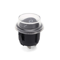Tapa impermeable para interruptor basculante KCD1 Round23mm, superficie Plana Alta, cubierta de PVC transparente para protección de interruptor de encendido y apagado
