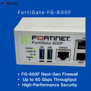 ไฟร์วอลล์ Fortinet FG-600F รุ่นดั้งเดิม อุปกรณ์รักษาความปลอดภัยประสิทธิภาพสูงยุคใหม่ พร้อมใช้งานสำหรับองค์กร ความเร็วส่งข้อมูล 60 Gbps 1M - Product Image 5