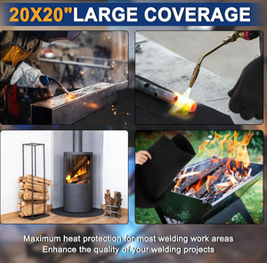 3 5 8 10 мм Сварочные одеяла термостойкие до 1800F огнестойкие коврики для Выдувания стекла огнестойкие накладки из углеродного волокна одеяло - Product Image 3