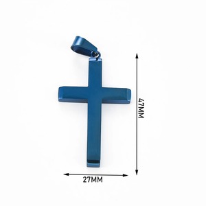 Pendentif croix classique en acier inoxydable pour collier chaîne, breloques pour femmes et hommes, collier ras du cou religieux chrétien, fabrication de bijoux DIY, cadeaux - Product Image 6