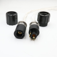 Conector Submarino Coaxial de Audio de Alta Profundidad con 1 Coaxial y 6 Fuentes de Alimentación Bajo el Agua en Lagos Marinos