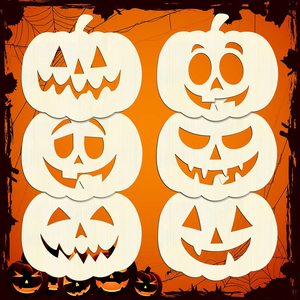 Vente directe d'usine d'ornements en copeaux de bois en forme de citrouille 3D pour Halloween, décorations en bois de citrouille pour Halloween en gros. - Product Image 1