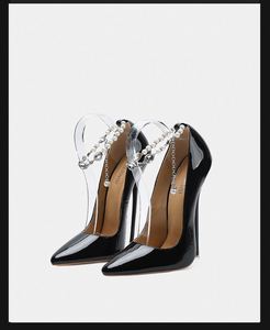 European American New Leather Pointed Large Size Thin <b>Heels</b> Men's <b>Red</b> Sexy Bridal Shoes Stiletto <b>Heel</b> Night Shop Dress - Product Image 6