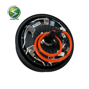 Motor Sepeda Listrik QSMOTOR 12-Inch V4 3000W 48-96V Brushless DC Magnet Permanen Tahan Air Efisiensi IE4 Rem Cakram - Product Image 2
