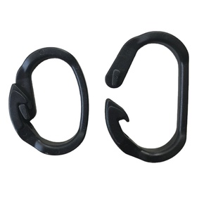 Clip en plastique mousqueton ovale crochets noirs <span class=keywords><strong>pour</strong></span> bâche cerisier verger couverture <span class=keywords><strong>crochet</strong></span> de corde élastique - Product Image 1