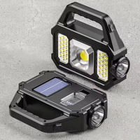 2025 Usine En Gros Usb Rechargeable Cob Main Lampe De Secours Led Lampe De Poche Solaire Multifonctionnelle