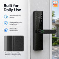 Serrure Intelligente TT Factory Graffiti Multi-Langues pour Intérieur, en Bois et Acier, Déverrouillage à Distance par Mot de Passe et Application, Carte Mémoire, Alliage d'Aluminium
