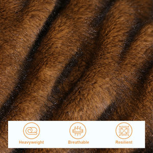 Chăn lông giả lông thỏ dày dặn, thoáng khí, chất liệu Lora Minky hai mặt, kích thước 50*72 inch, dùng cho ghế sofa - Product Image 1