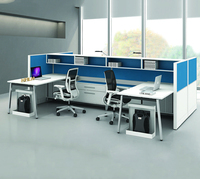 Poste de travail modulaire pour bureau, table de bureau en îlot, 2 à 8 places, pour projet de bureau commercial, fabricant sur mesure