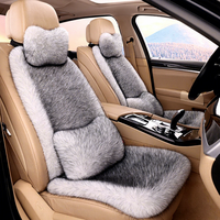 Coussin de siège de voiture en fausse fourrure de renard, épais et chaud pour l'hiver, housse de siège universelle, protection de siège auto pour l'intérieur du véhicule