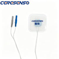 CERESENSO Patch Microphone Piezoélectrique Jetable pour Capteur Anti-Ronflement et Surveillance de l'Apnée du Sommeil (PSG) avec Connecteur DIN de Sécurité
