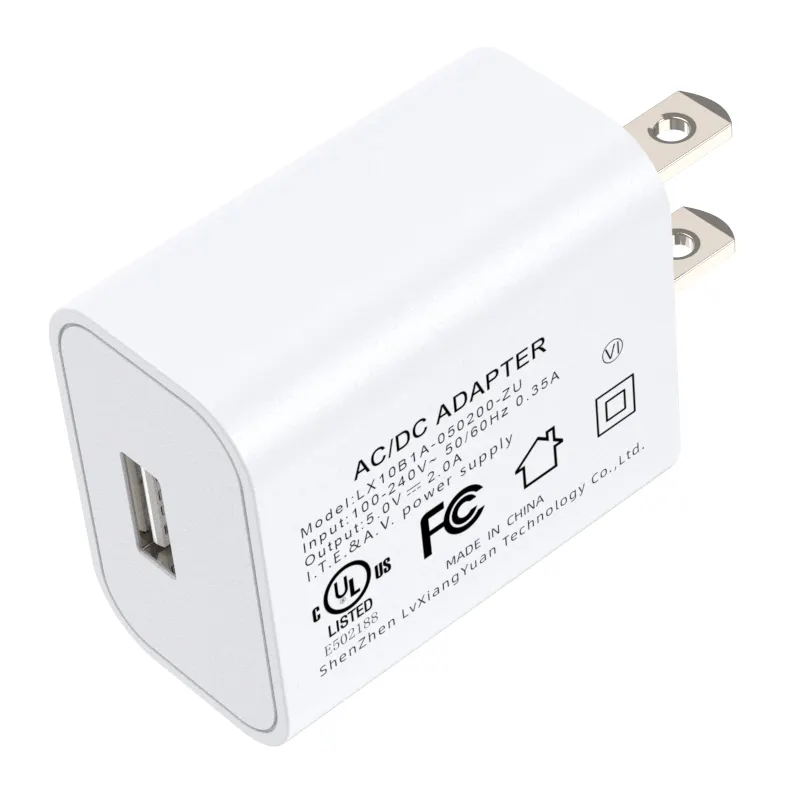 usb power adapter plug for us 5v 2a 10w fast 5 Volt 2 Amp Wall Usb Charger with UL CUL FCC approved for tablet mobile phone