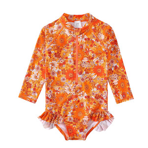 Traje de Baño Enterizo para Bebé Niña 2020 Ropa de Playa Manga Larga Protección Solar UPF50 Traje de Baño para Niñas - Product Image 6