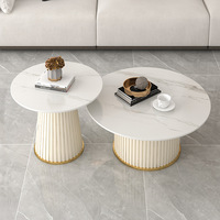 Ensemble de tables basses contemporaines italiennes nordiques, style nid d'abeille, luxe, mi-siècle moderne, café moderne, marbre noir