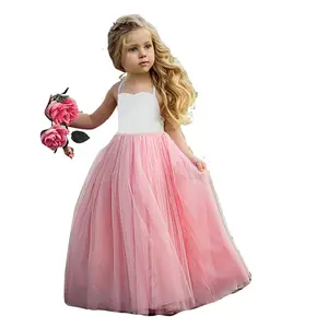 Vestido de princesa, festa de casamento, baile, vestido de aniversário, saia, crianças, vestidos de festa para meninas DGFD-074