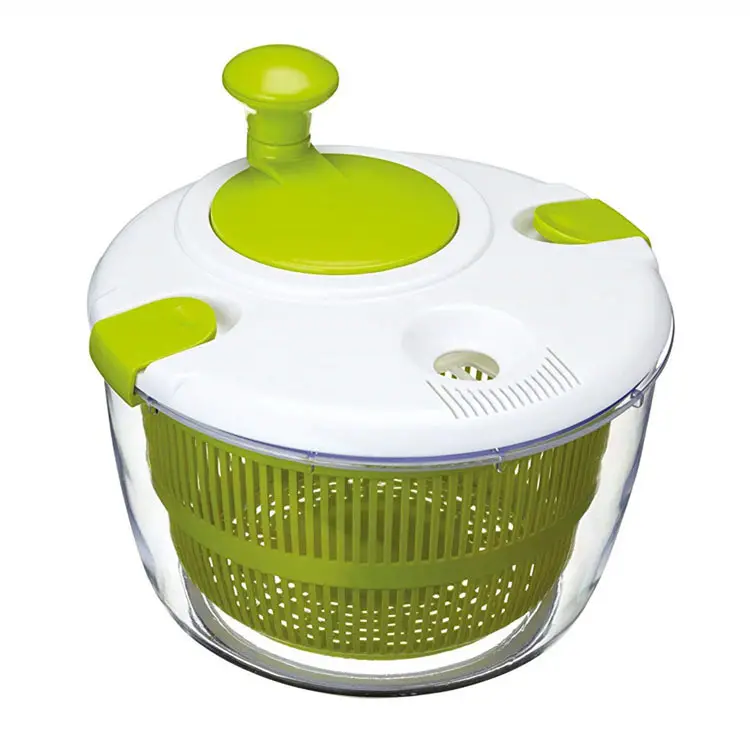 5L Large Manual Salad Spinner Vegetable Washer Dryer Lettuce Dehydrator Drain Set Kitchen Tools With Lid