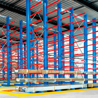 Étagère cantilever robuste à 5 niveaux pour le stockage de arbres de transmission automobiles, pneus, bobines de câbles logistiques, colis longs et étagères personnalisées