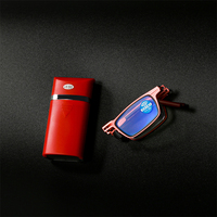 En gros à la mode ultra-mince mini métal pliant anti lumière bleue bloquant hommes femmes lunettes poche pliable lunettes de lecture