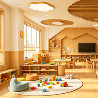 Ensemble de meubles de garderie personnalisés Kainice, meubles en bois Montessori, table et chaise pour enfants de maternelle, solution pour salle de classe