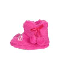 Bottines d'hiver en peluche moelleuses avec nœud pour filles Mickey Mouse, couleur fuchsia, pour usage intérieur