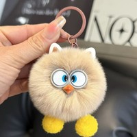 Pendentif en fausse fourrure de lapin Rex, petit briquettes, pour sac, sac à dos, poupée, poupée de dessin animé, porte-clés de voiture, frais et mignon