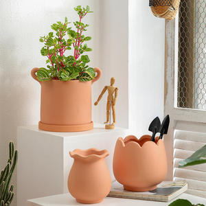 P193 vasi da fiori in ceramica per decorazioni da giardino decorazioni per piante in Terracotta di argilla non smaltata - Product Image 6