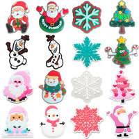 Breloques pour chaussures sur le thème de Noël, accessoires pour chaussures, fleurs, bonhomme de neige, flocons de neige et sapin de Noël - Breloques pour chaussures en caoutchouc souple, décorations
