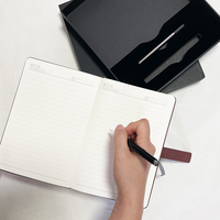 Vente en gros personnalisé A5 en cuir PU relié et à couverture personnalisable carnet scolaire carnet de voyage journal de voyage pour coffret cadeau d'affaires