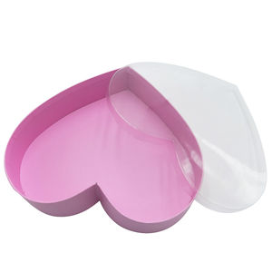 Wholesale Luxury Custom Size <b>Heart</b> <b>Shape</b> Cardboard Paper Gift Flower Packaging Box With Clear Lid - Product Image 6