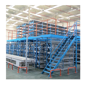 مصنع الجملة مستودع صناعي نظام الميزانين توفير مساحة الصلب الميزانين أرفف أرضية لتعزيز الكفاءة - Product Image 4