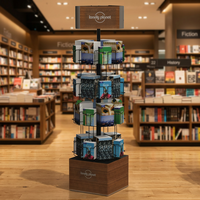 Vino Présentoir à chaussettes autoportant robuste double face en acier inoxydable ovale poli personnalisable pour magasin de vêtements