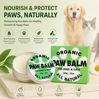 Baume entièrement naturel pour les griffes des chiens et des chats avec huile d'avocat et de noix de coco, réparation profonde, hydratant, fournisseur OEM ODM, marque personnalisée