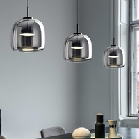 Lampe suspendue design en verre de luxe léger pour la salle à manger et le bar, lampe suspendue créative pour la chambre à coucher