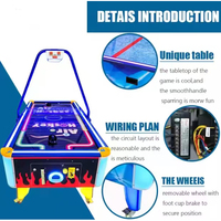 Machine de jeu d'arcade sportive à monnayeur pour 2 joueurs, la plus vendue, de type hockey sur air, pour centres de divertissement, avec support en anglais