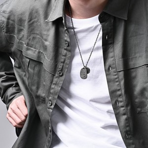 จี้รูปมือโครงกระดูก สร้อยคอสองชั้น เงินทิเบต เครื่องประดับแฟชั่นสำหรับทุกเพศ - Product Image 3