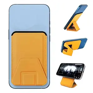 Tendance pliable bureau support de téléphone universel porte-carte magnétique portefeuille étuis de téléphone portable aspiration magnétique support de téléphone portable