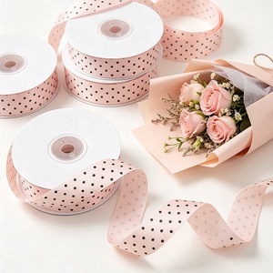 Natural Linen Custom <b>Ribbon</b> Rustic Printed Style For Farmhouse Wedding Florist Wrapping - Product Image 5