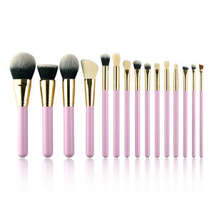 15 piezas superventas caja de regalo de etiqueta privada púrpura juegos de brochas de maquillaje de <span class=keywords><strong>gama</strong></span> <span class=keywords><strong>alta</strong></span> con bolsa de maquillaje - Product Image 2