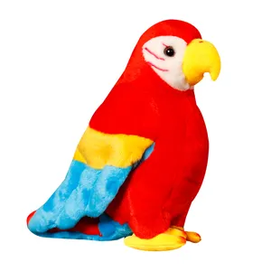 Neues Design tukan weiche Puppen Araen realistische Plüschpappoule lebensecht papageien Plüschvogel-Spielzeug niedlich buntes Plüschpappou