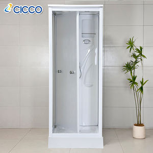 Salle de bain carré petit 82x82 cm blanc cabine de douche étanche verre dépoli verre trempé coin cabines de douche - Product Image 4