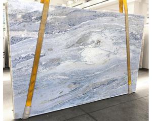 Pierre naturelle Marbre du Brésil Dalle <span class=keywords><strong>de</strong></span> marbre cristal extra bleu pour îlot <span class=keywords><strong>de</strong></span> cuisine Bar <span class=keywords><strong>seuil</strong></span> <span class=keywords><strong>de</strong></span> fenêtre Calcite Carreau <span class=keywords><strong>de</strong></span> marbre bleu ciel - Product Image 5