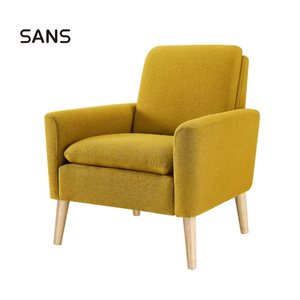 Silla de ocio de tela de tapicería sólida con patas de madera de goma duraderas Silla de acento portátil <span class=keywords><strong>para</strong></span> el hogar sala de estar - Product Image 2